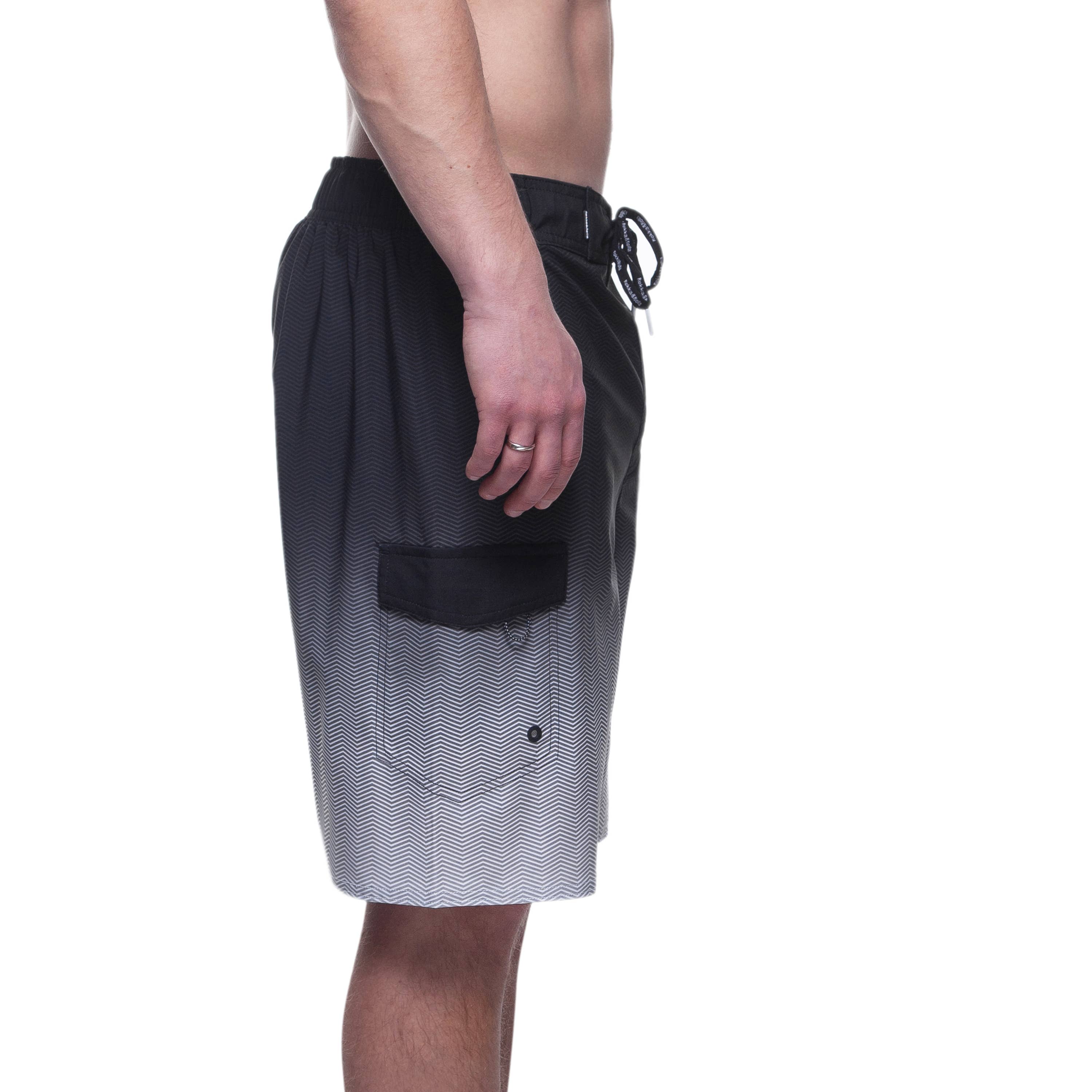 Rokka & Rolla - Wholesale Swim Shorts - Men's - Men's 9" Half Elastic Waist Board Swim Shorts Swimwear46