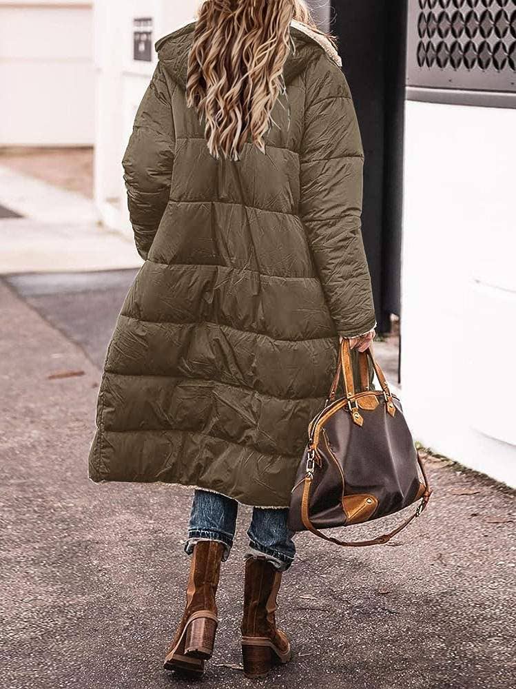 Flarix - Wholesale Jacket - Women's - Cozy Sherpa-Lined Long Puffer Coat3