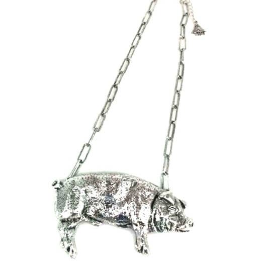 Western Metal Pig Necklace for wholesale by Snowing West