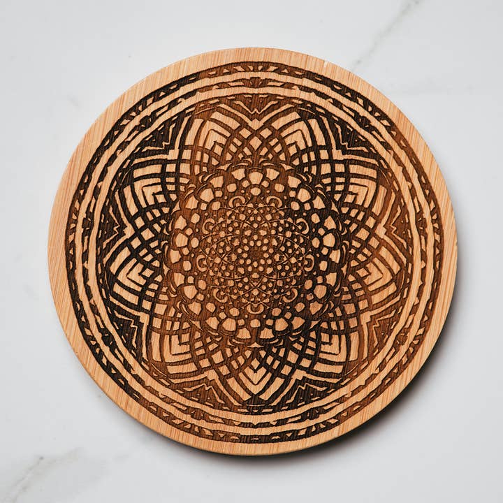 Swirl Flower Coaster for wholesale by Dom Chi Designs