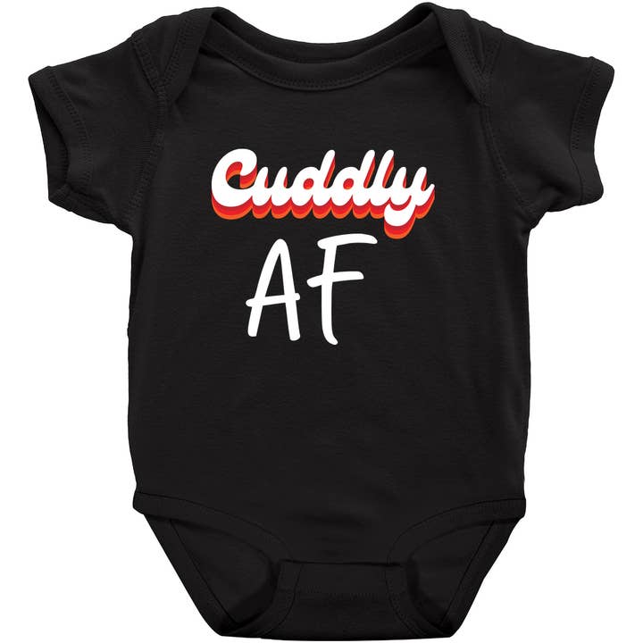 Cuddly AF short-sleeve design 3 for wholesale by Potty Mouth Tots