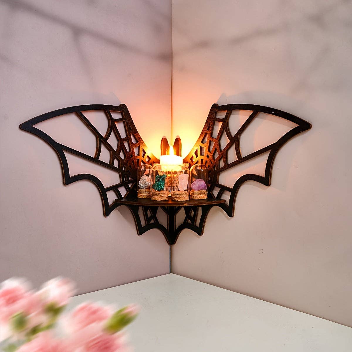 Buddha Ayurveda – wholesale Wall-mounted shelf – BatShaped Wall Holiday Decoration2
