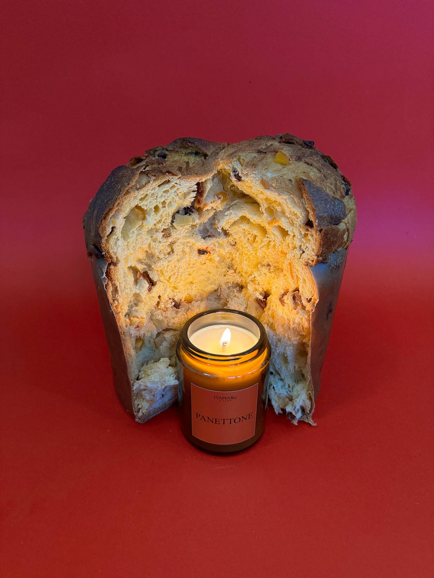 ITAMARU - Wholesale Jar/Filled Candle - Christmas cake scent - PANETTONE handmade soy candle in jar1