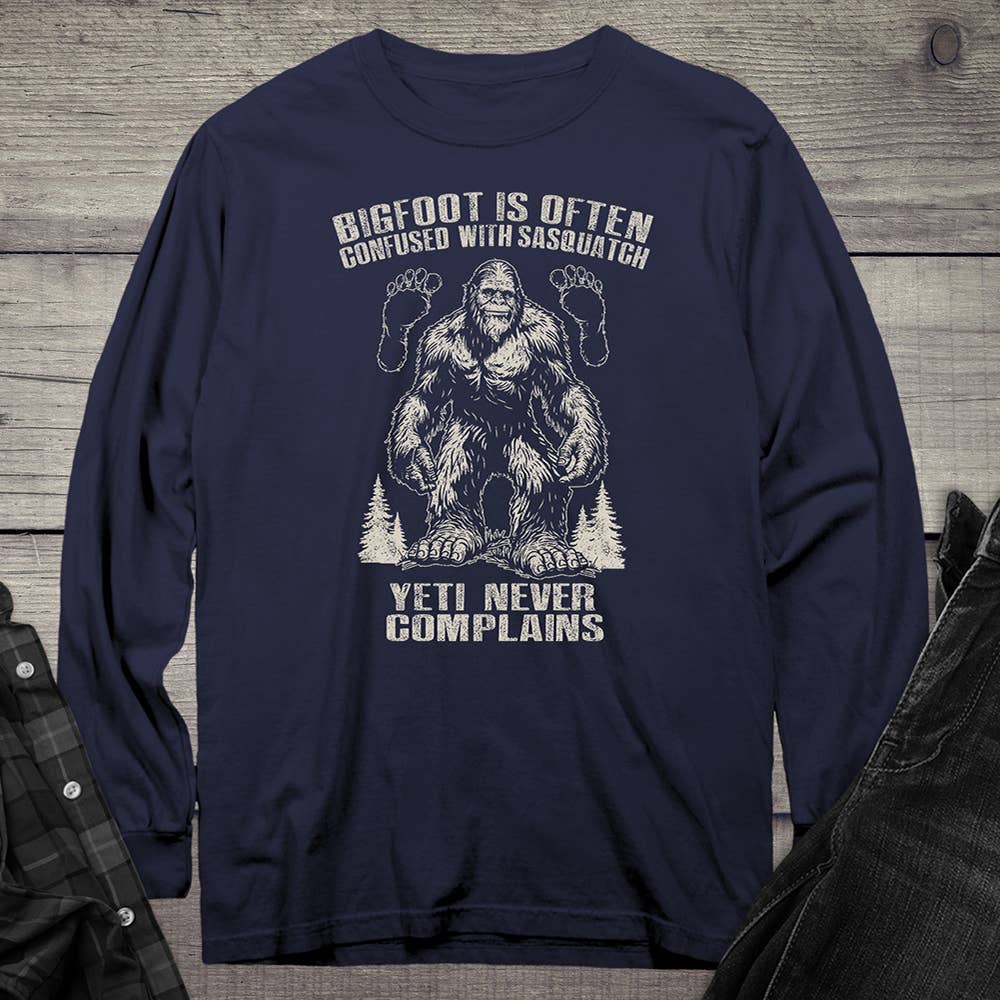 Artopia – Engroshandel T-shirt med print - Unisex – Bigfoot Klager Aldrig Langærmet T-shirt5