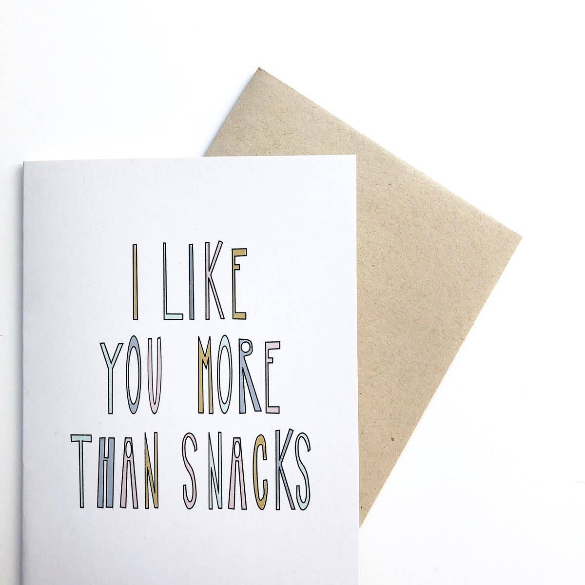 PAGEFIFTYFIVE - Wholesale Love Card - I Like You More Than Snacks Card0
