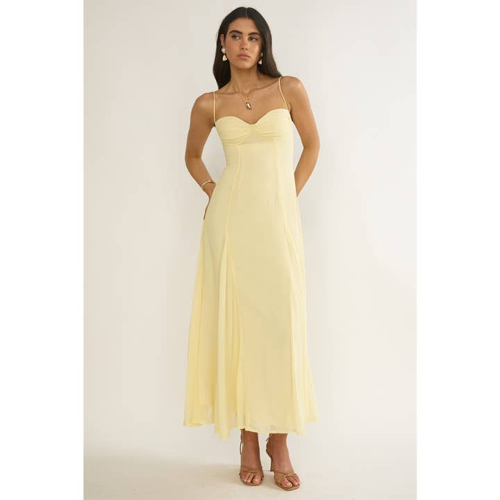 SWEETHEART RUCH MAXI DRESS for wholesale by One and Only Collective