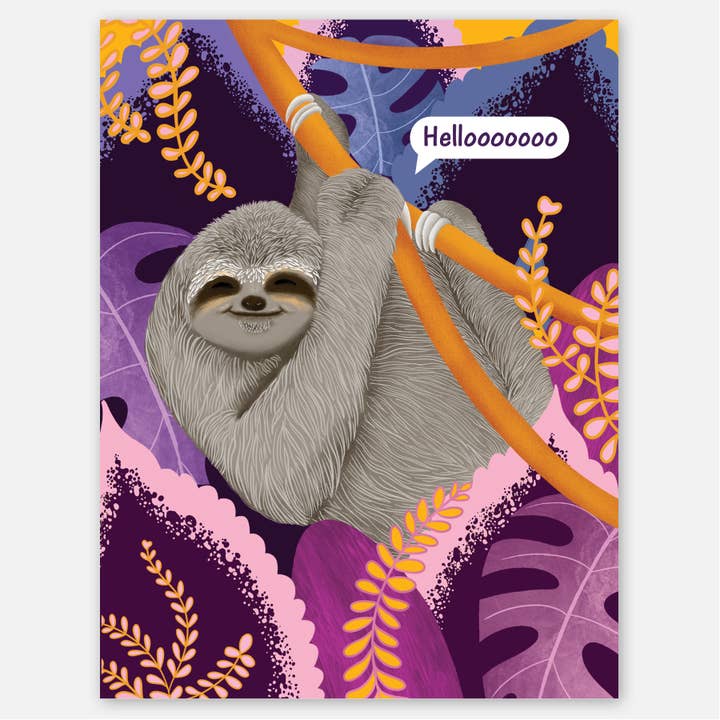 Hellooooooo - A2 greeting card for wholesale by Paper Slam