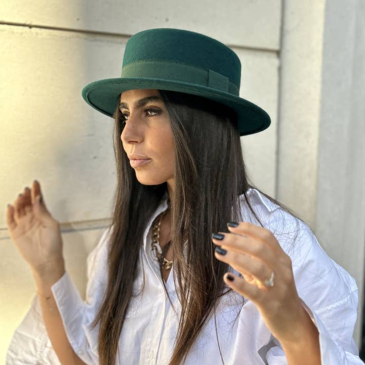 JOE & MEY Chapeaux Bonnet echarpe - Wholesale Fedora - Women's - Ben Canotier Small Edge 5 cm60