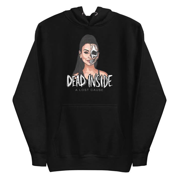 Dead Inside Illustration Kapuzenpulli für Damen für den Großhandel von Heavenly Flower