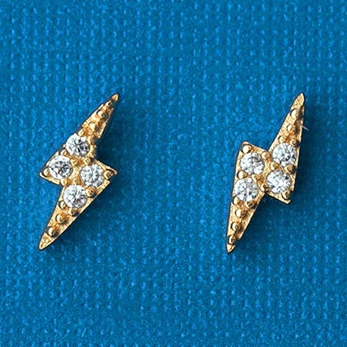 Clous d'oreilles en cristal éclair pour la vente par Kris Nations