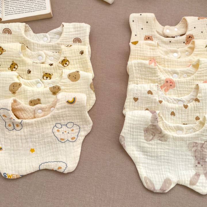 KiddieKickz – wholesale Bib – Baby – Baby Girls Boys Cartoon Print Baby Bibs Wholesale2