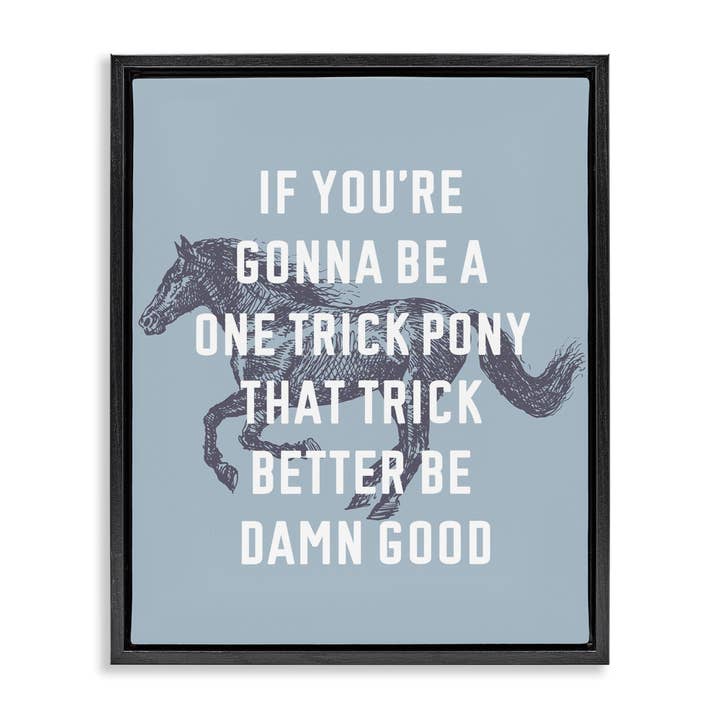 Stupell Industries – wholesale Wall decor – Kids & Baby – One Trick Pony Phrase Floater Framed Art1
