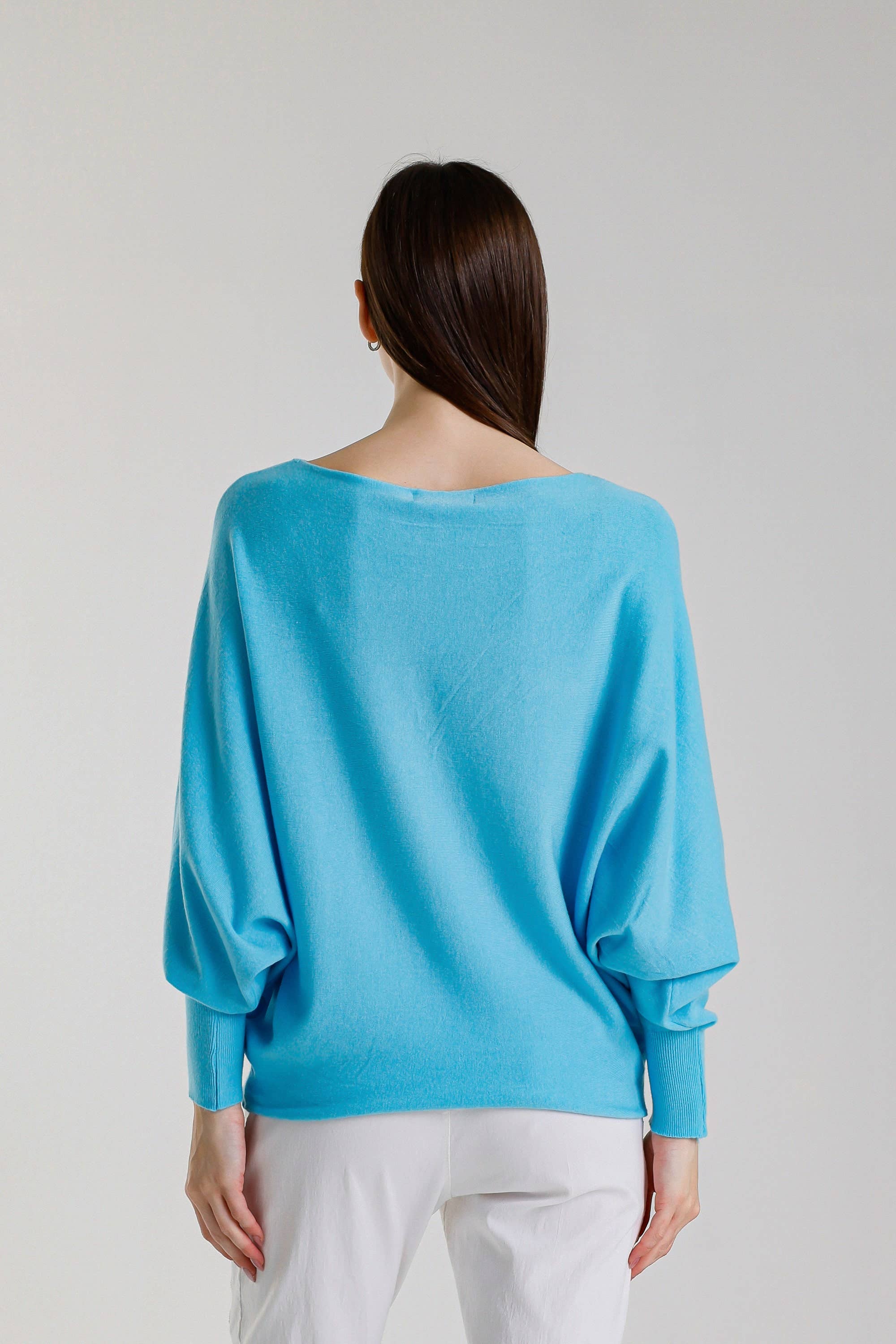 TINA Stephens Italy/Tees By Tina – Engroshandel Pullover - Dame – Mylah seriøst blød batwing sweater (BLS413)19