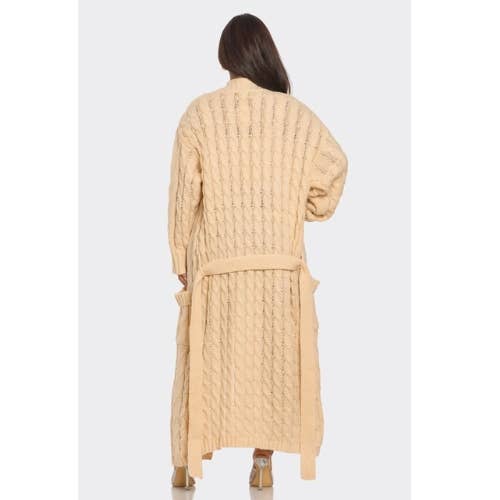 LOVE SENSE – wholesale Cardigan – Women’s – CABLE KNIT LONG CARDIGAN11