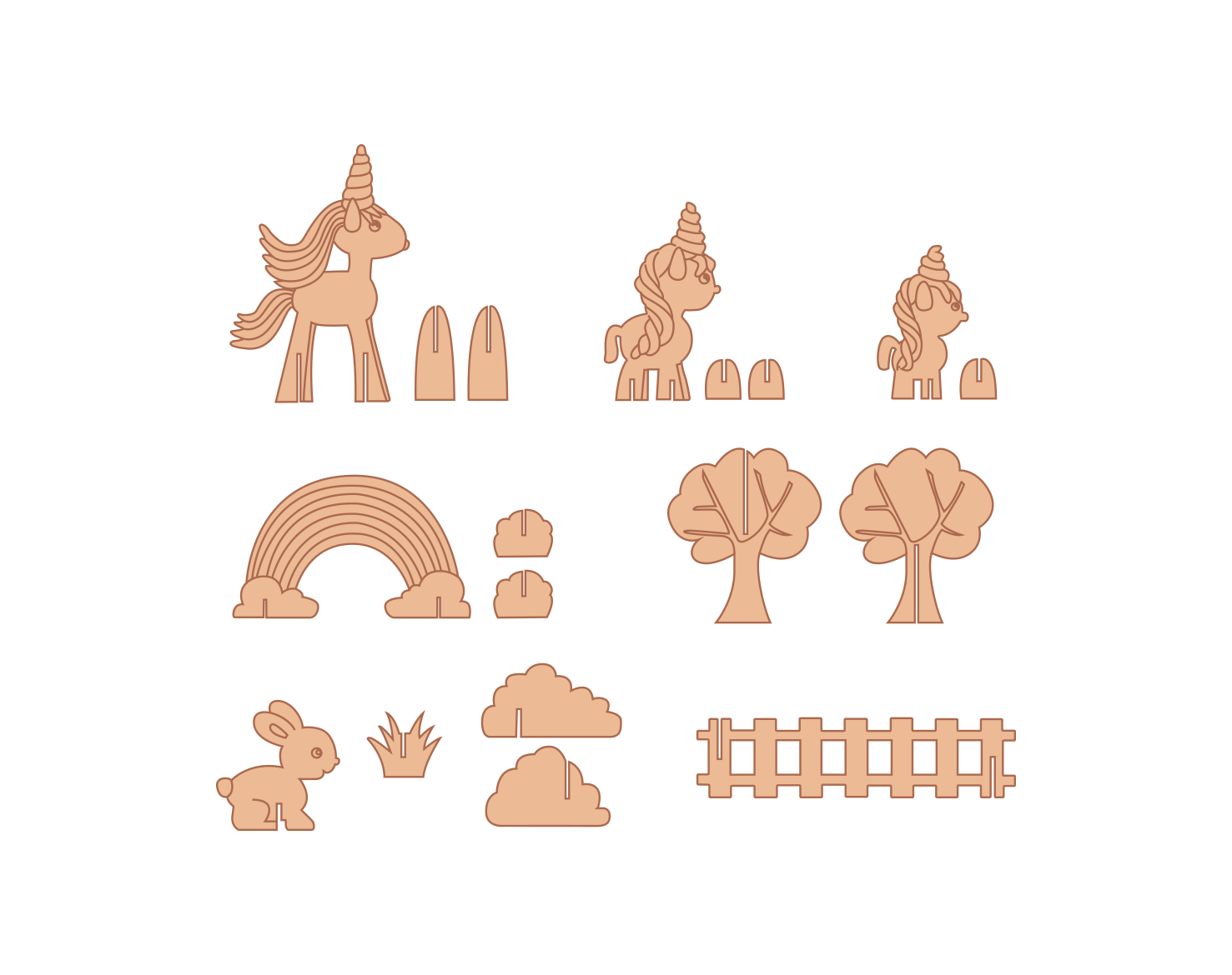 FLOMI – wholesale DIY-pysselkit - Barn – Miljövänligt 3D kreativt målarset – Enhörningar 4+1