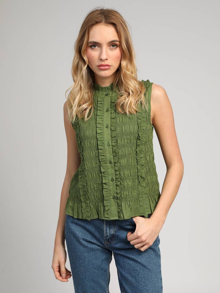 CAMISA SLOANE verde por atacado de An'ge