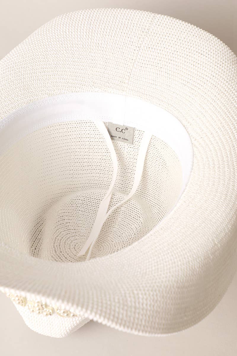 Fashion City - Wholesale Cowboy Hat - Women's - BRIDE Cowboy Hat with Pearl and Rhinestones1