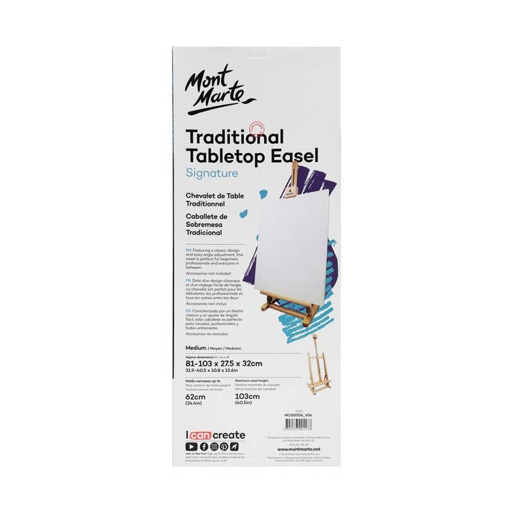 Mont Marte Usa, Inc. - Wholesale Easel - Traditional Tabletop Easel Signature - Medium3
