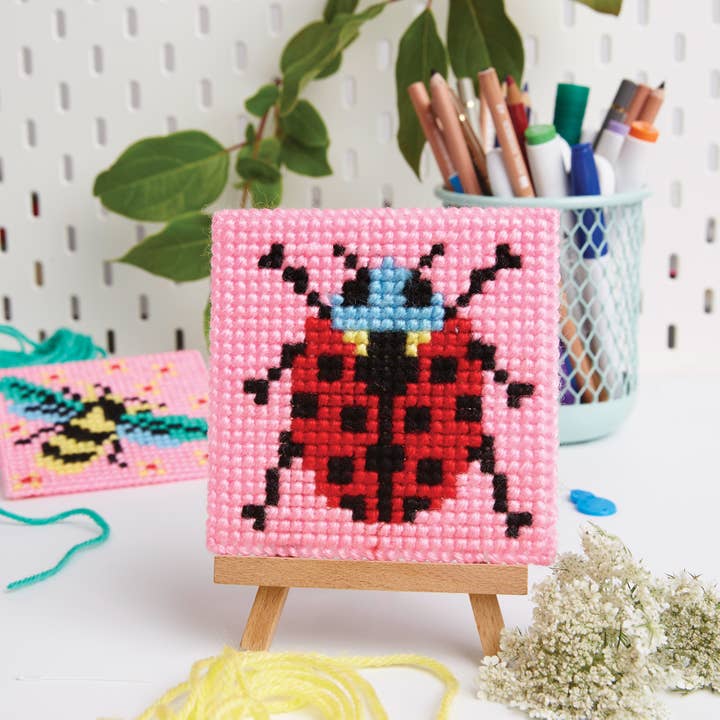 West Design Products - Wholesale DIY Craft Kit - Kids - Royal Horticultural Society Mini Cross Stitch Kit Bugs6