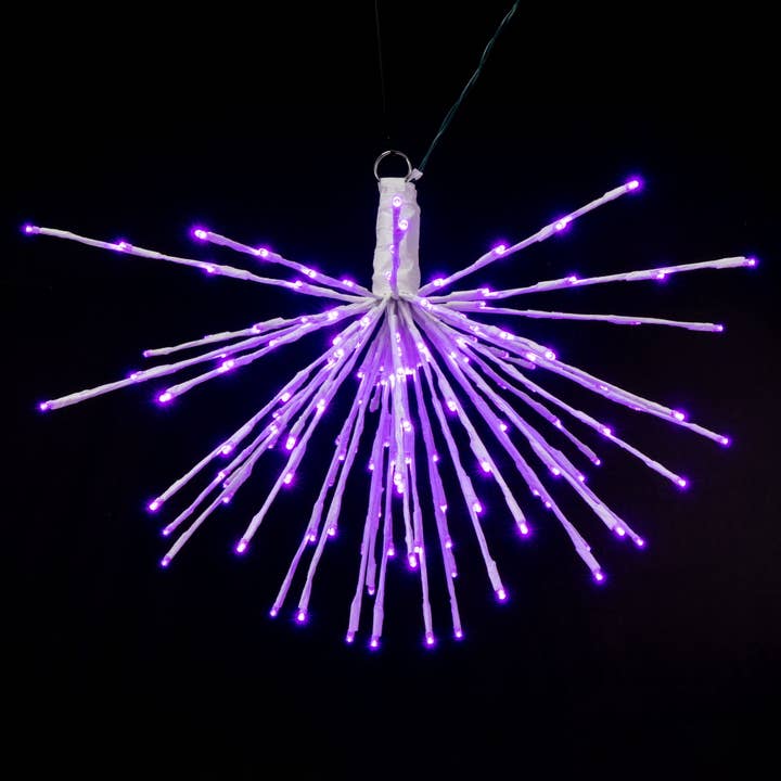 Vickerman 160Lt x 24" White Starburst Purple 5mm LED Lights. for wholesale on Faire1
