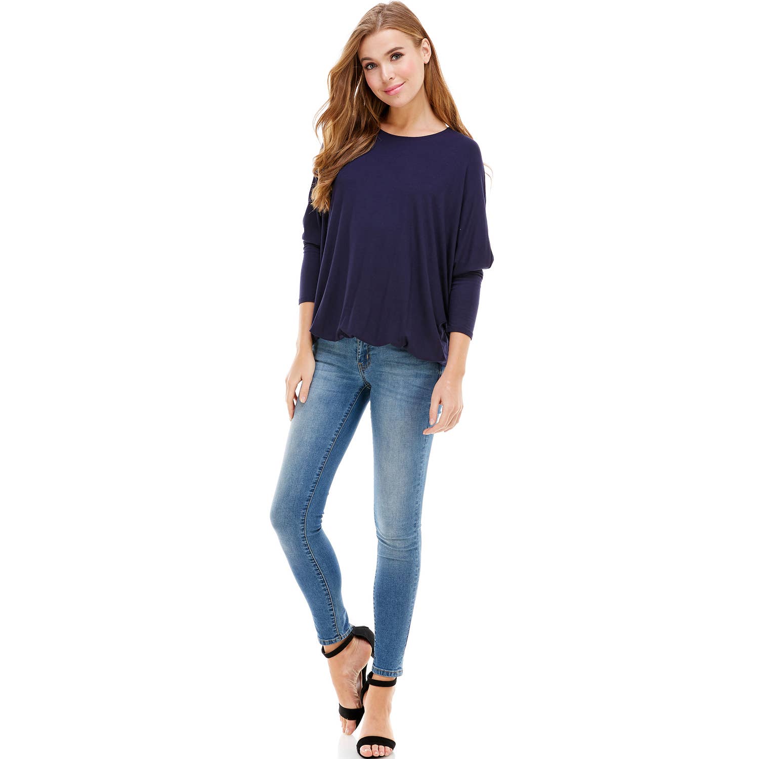 Azules Clothing - Wholesale Tunic - Women's - ATP-2309RS-DOLMAN Sleeve Elastic Bottom Hem Tunic23