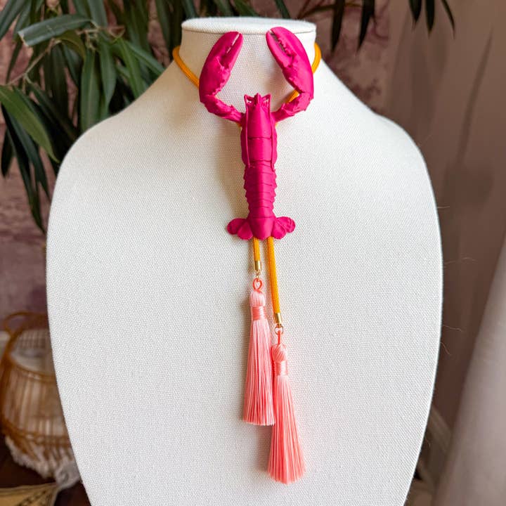 Cangrejo de río Langosta Bolo Rosa Frambuesa con Amarillo Dorado y Melocotón para venta al por mayor de Rahya Jewelry Design