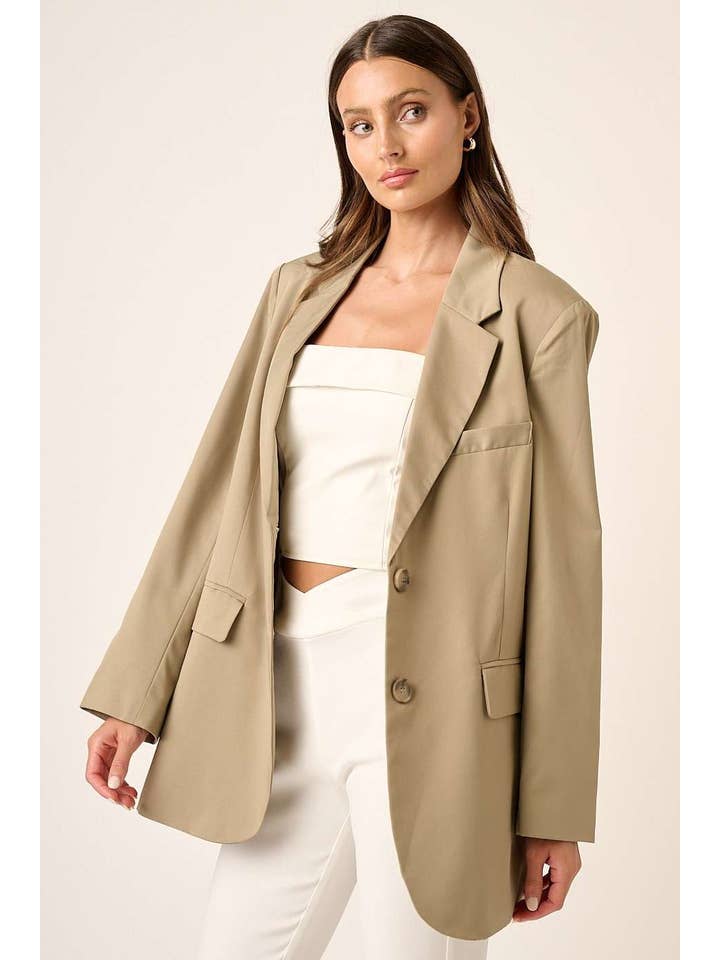 mittoshop - Wholesale Blazer - Women's - BOYFRIEND OVERSIZED BLAZER