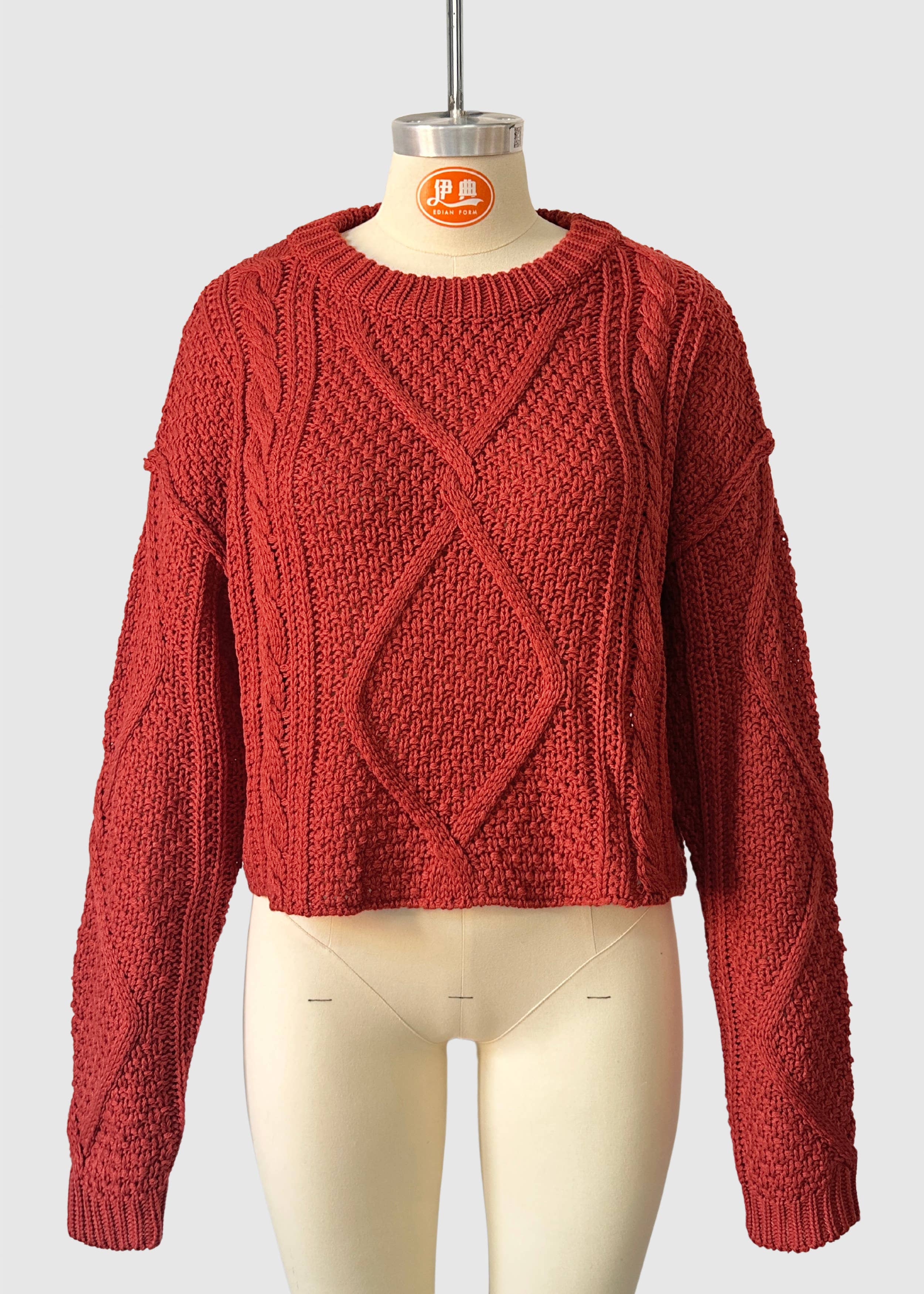 Hope & Sunshine - Wholesale Knit Sweater - Women's - Chunky Cable Knit Pullover Sweater5