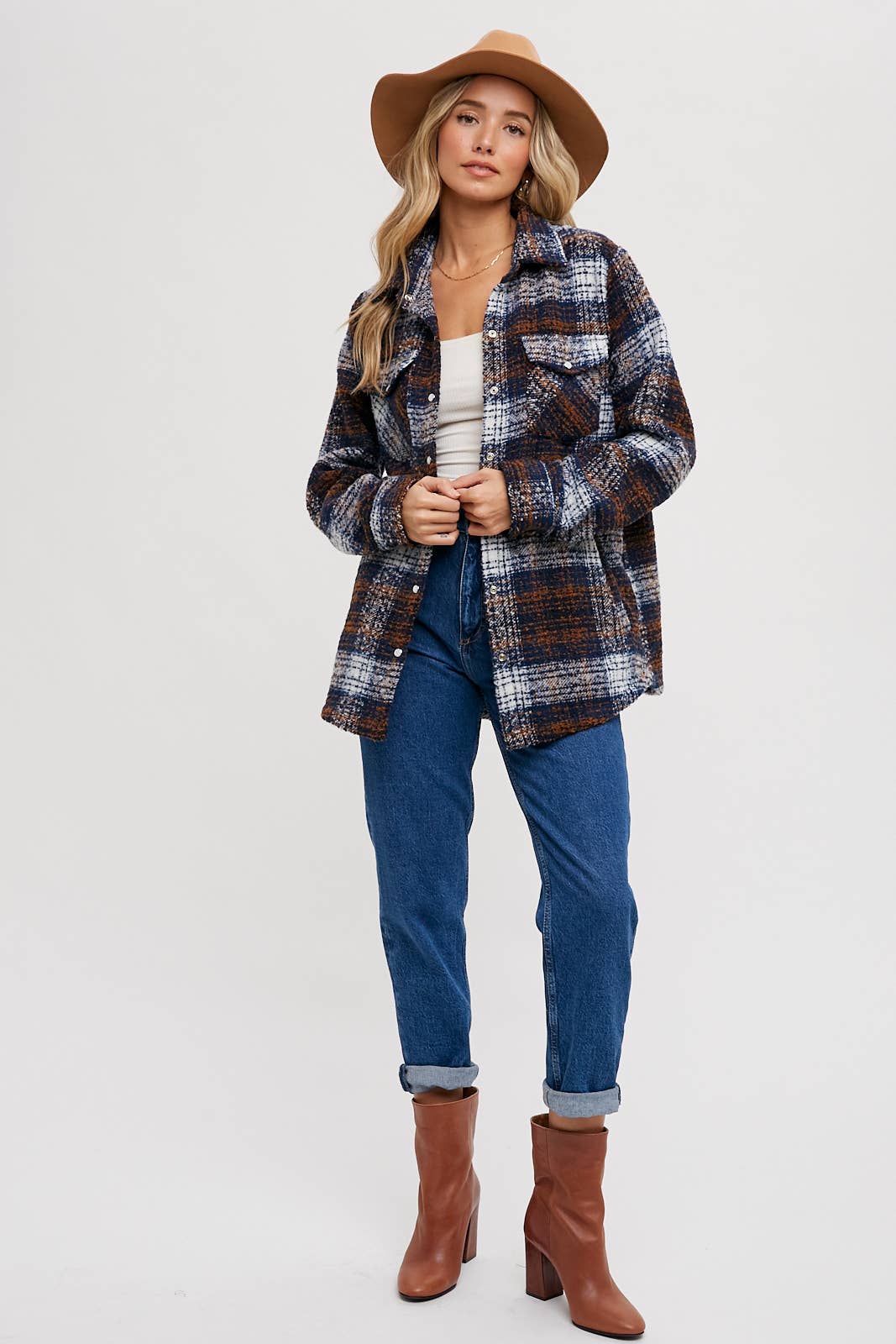 Bluivy - Wholesale Shirt Jacket/Shacket - Women's - BUTTON DOWN FLANNEL SHACKET4