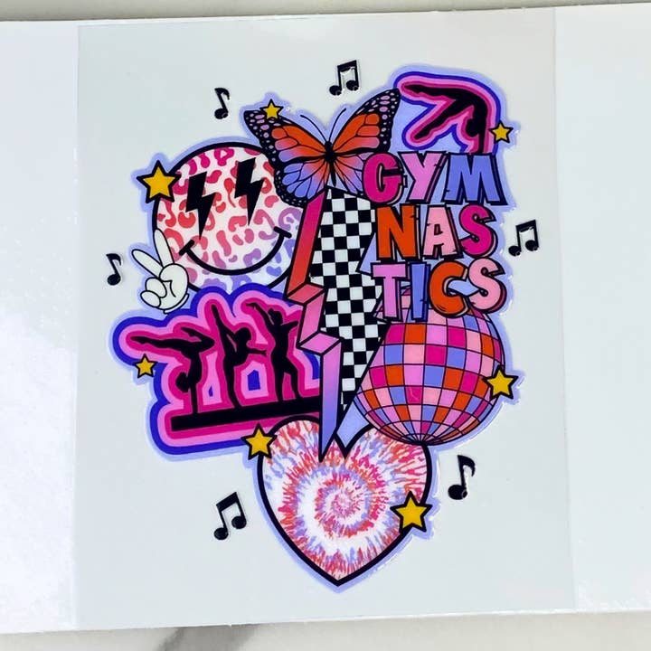 Gymnastics | 4" UV DTF Decal for wholesale by HKS Custom Designs