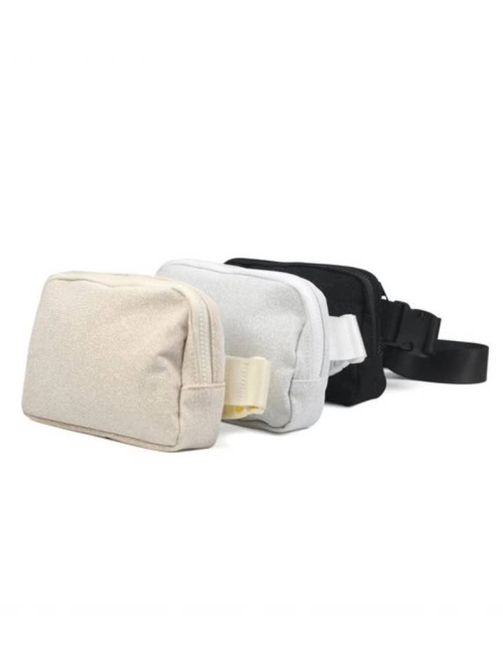 `.SI-25749 GLITTER FANNY CROSSBODY WAIST BAG for wholesale by 42POPS