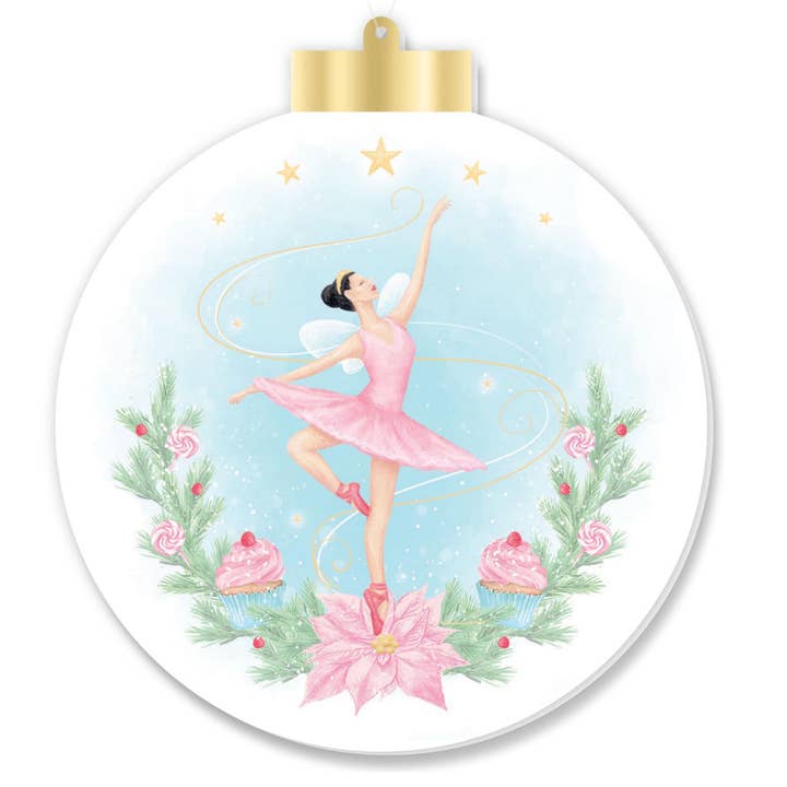 General Wholesale Inc - Wholesale Ornament Set - 5.5"H DBL-SIDED NUTCRACKER OR BALLERINA ORNAMENT-PINK/RD/BLUE/GRN/GLD/WHT-XJ0079