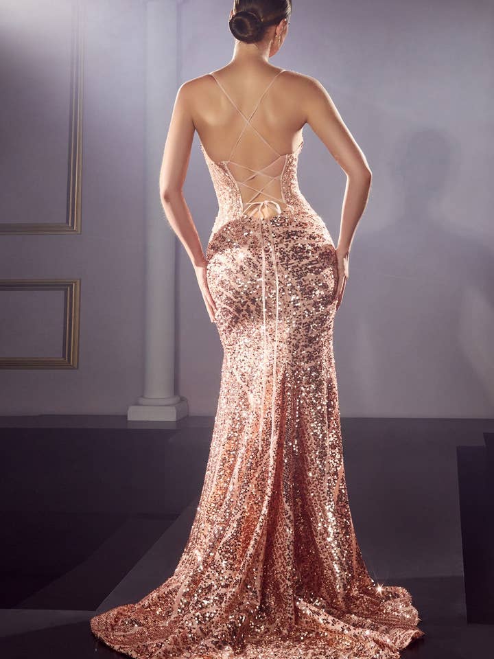 Vestido entallado con lentejuelas para venta al por mayor de Tux-USA®