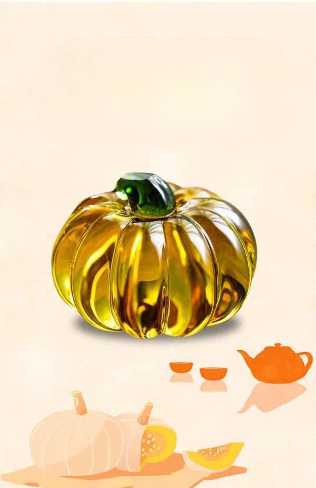 Gohobi （We cover U.S. import duties） - Wholesale Decorative Tabletop Object - Gohobi Pate de Verre Pumpkin Halloween Glass Ornament Teapot Lid Stand Paperweight30