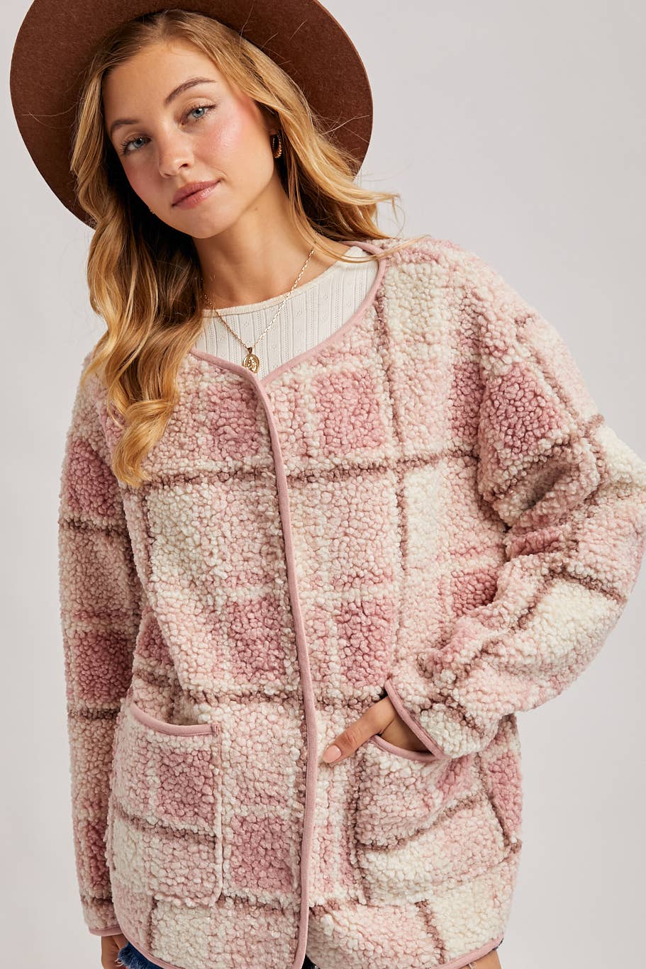 Bluivy – wholesale Jacket – Women's – SNAP BUTTON UP ROUND NECK JACKET6