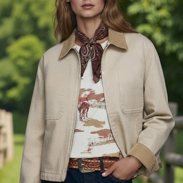 Rosa Clothing - Wholesale Jacket - Women's - Vintage-Inspired Classic barn jacket cropped jacket11