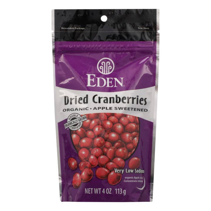 Eden Organic Apple-Sweetened Dried Cranberries, 4oz, 15ct for wholesale by Everyday Supply Co