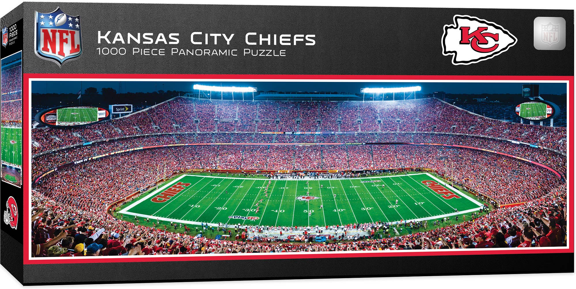 Masterpieces Puzzles - Wholesale Puzzle - Adult - Kansas City Chiefs - 1000 pc Panoramic Puzzle - Center View0