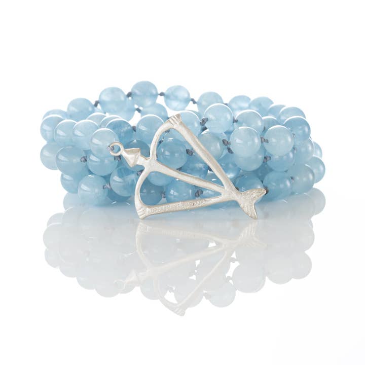 Queen Aquamarine Mala for wholesale by Open Heart Warrior