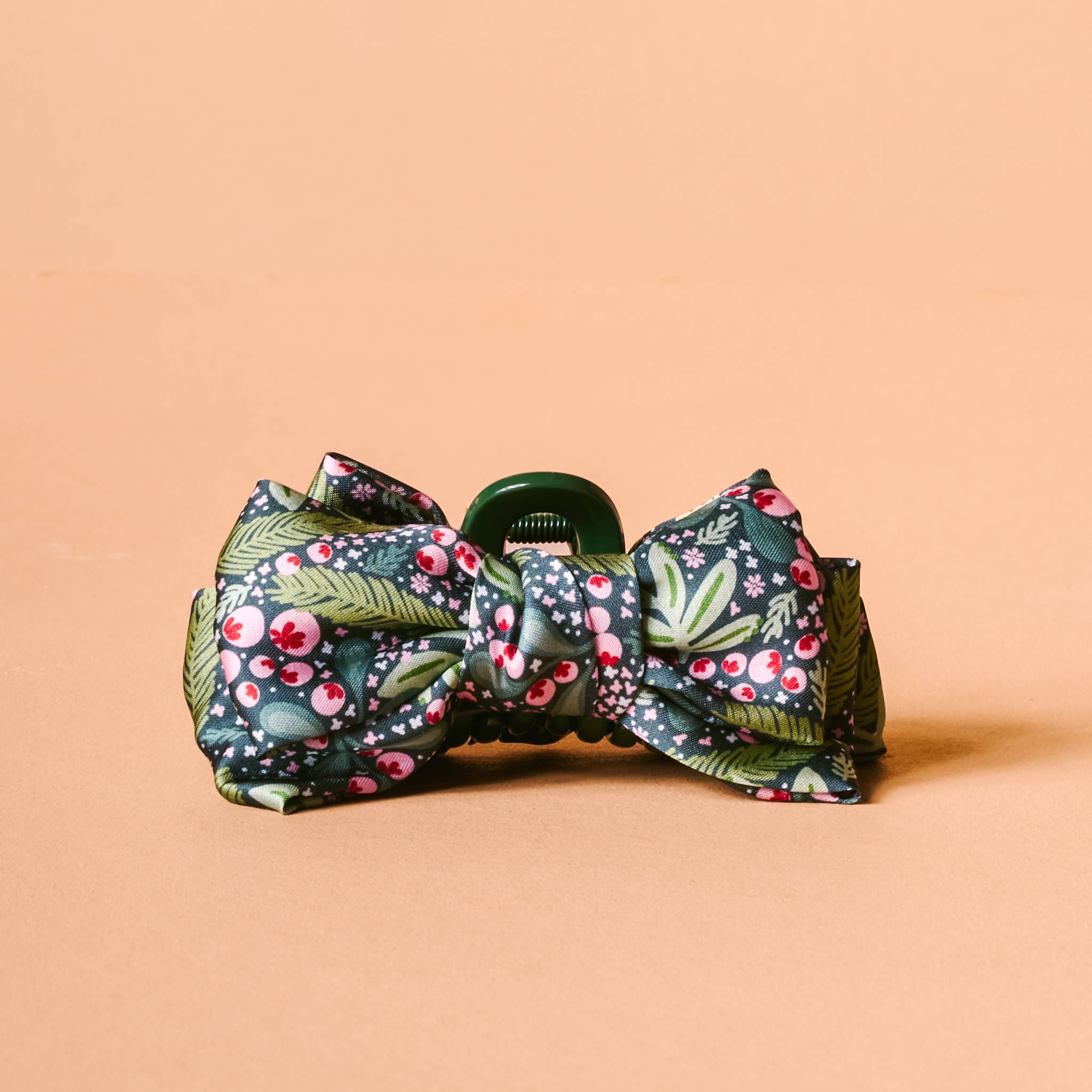 The Darling Effect - Wholesale Hair Clip - Women's - Mini Satin Bow Claw Clip-Jolly Sprig1