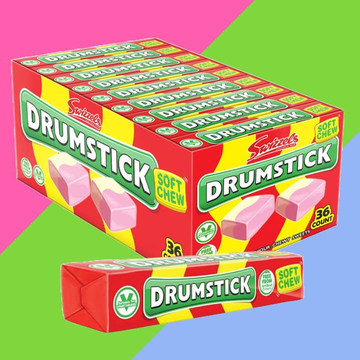 Gaffney's Sweets & Treats Wholesale – wholesale Hårt godis – Swizzels Drumstick Mjuka Tuggpinnar 36x43g