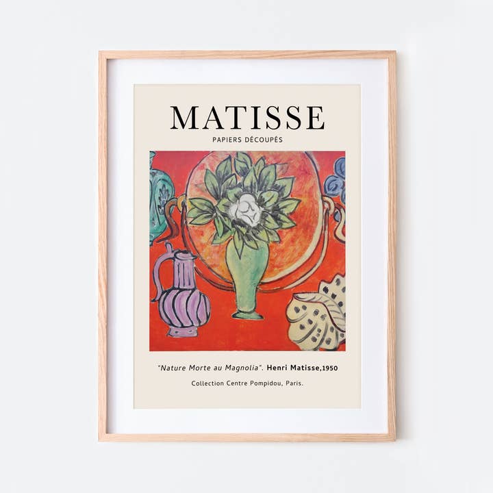 Sugar & Canvas - Wholesale Art Print - Henri Matisse Nature Morte au Magnolia Vintage Art Print M01