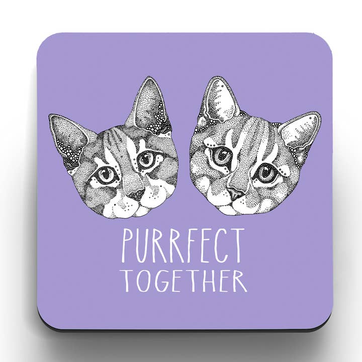 Sous-verre - Parfaitement Ensemble pour la vente par Little Dot Creations