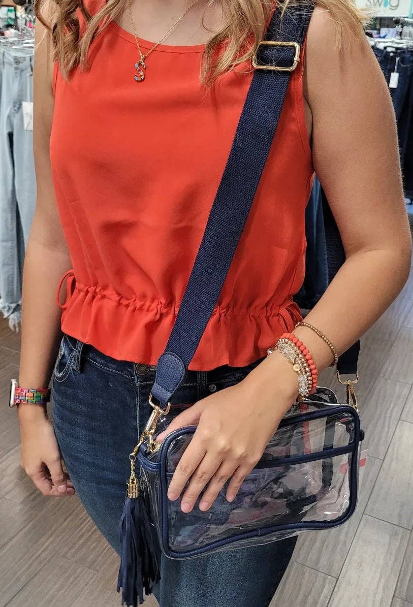 MiMi Wholesale - Wholesale Crossbody Bag - Women's - TG10223 Game Day Clear Crossbody Bag14