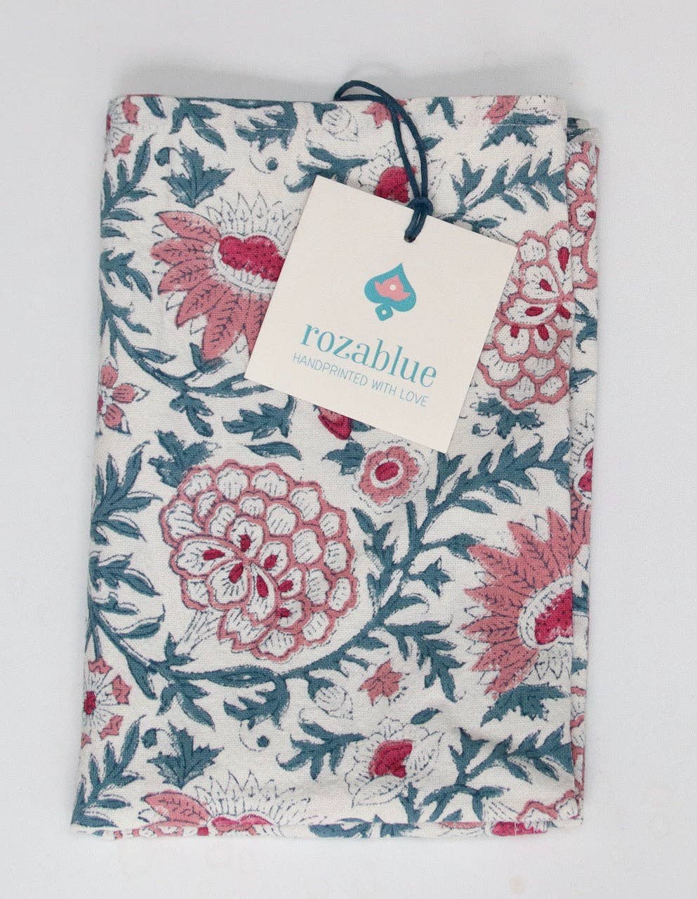 Rozablue - Wholesale Tea Towel - Handblockprinted Dish Cloth | Sunny Day Roza0