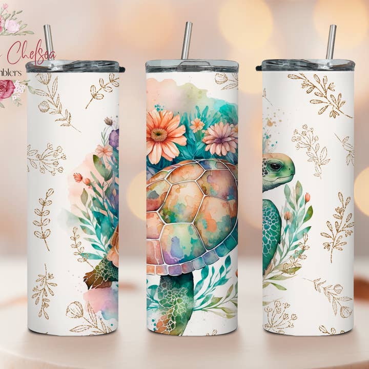 Becher mit Meeresschildkröten für den Großhandel von Creations by Chelsea