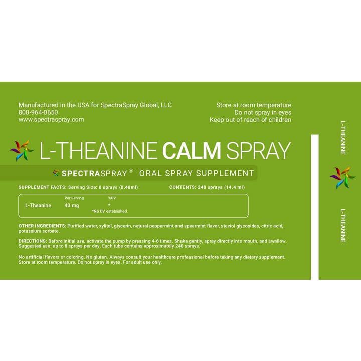 SpectraSpray Global - Wholesale Oral Supplement/Vitamin - L-Theanine CALM Oral Spray