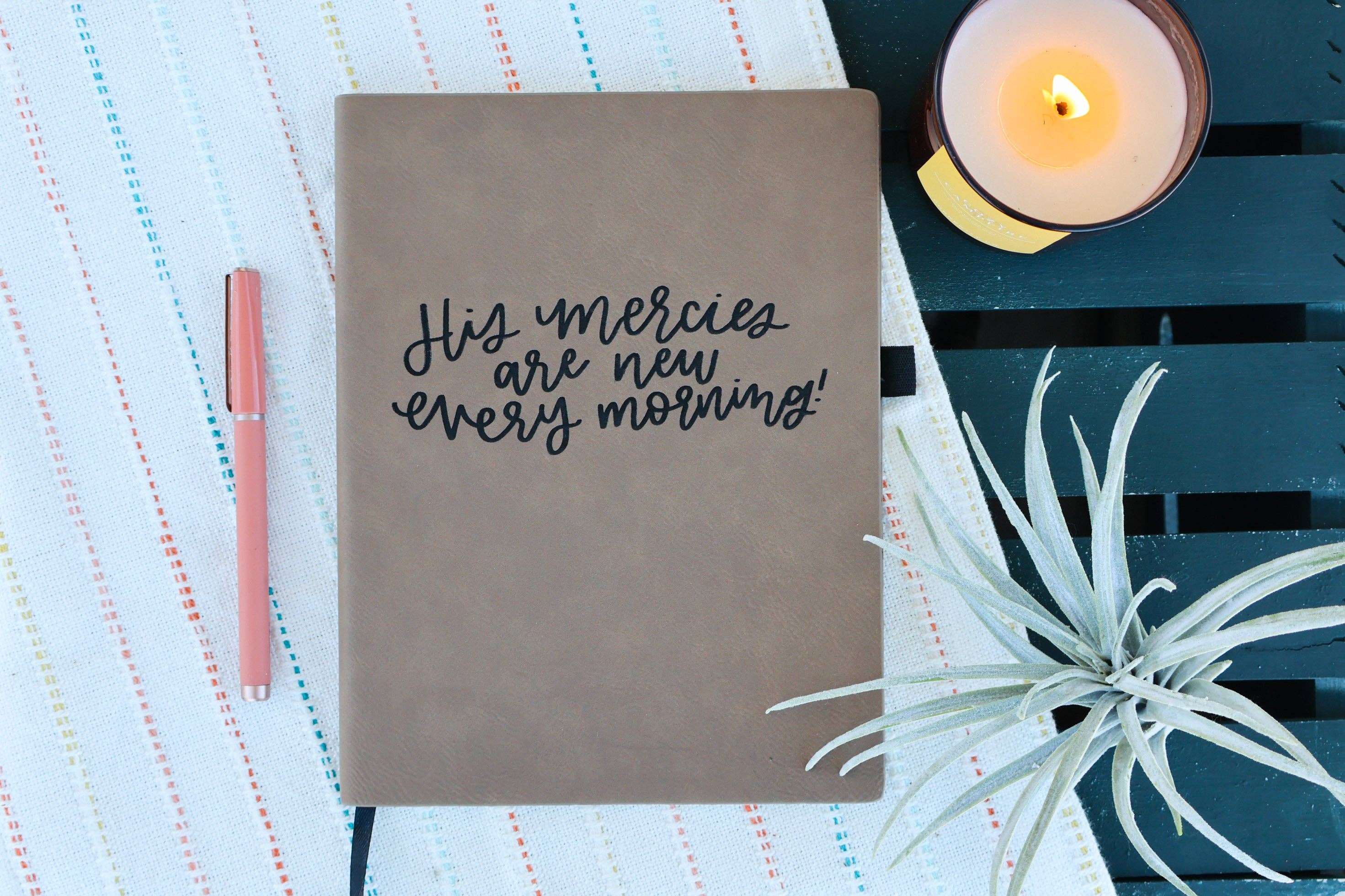 Written by Maria - Wholesale Journal/Diary - His Mercies are new every morning | leather journal notebook0