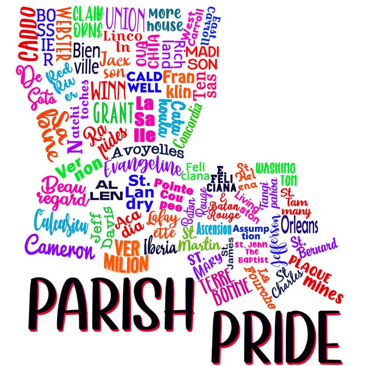 Louisiana Parish Pride, Souvenir Home-Decor Toalha de Chá por atacado de Distinctive Design Wholesale