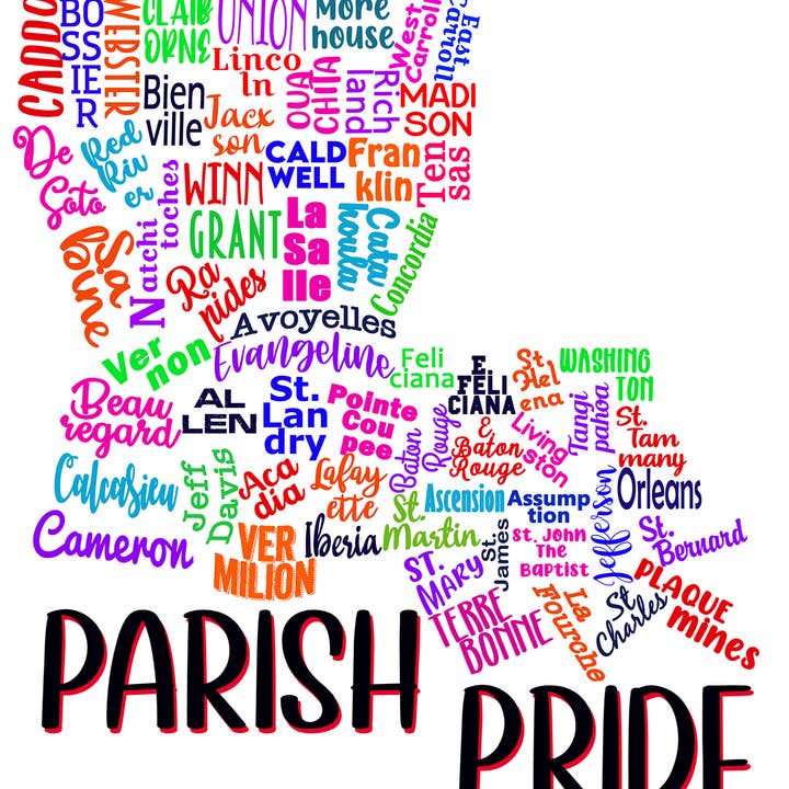 Torchon commémoratif Louisiana Parish Pride pour la vente par Distinctive Design Wholesale